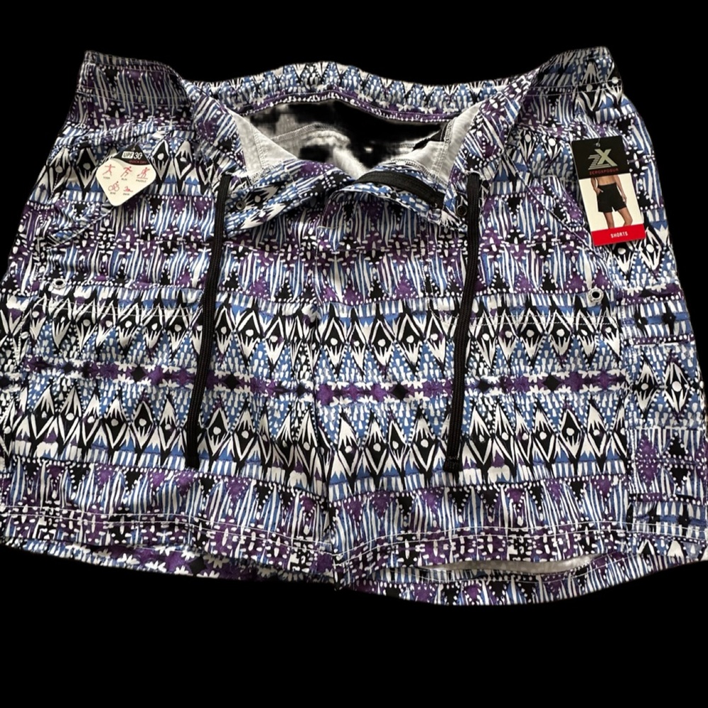 ZeroXposur Woman's Paddle Shorts Size XXL Blue Violet White Pockets MSRP $50 NWT - Picture 9 of 10